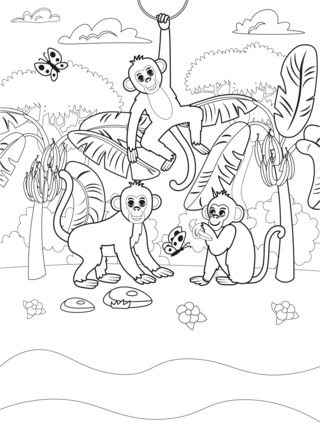 Animales-selva17 - Coloreados de animales - Coloriages - 10doigts.fr