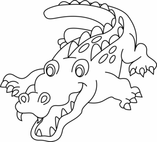 Cocodrilo 03 - Coloreados de animales - Coloriages - 10doigts.fr