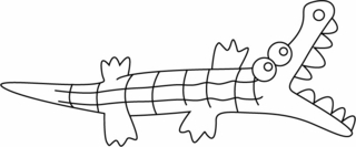Cocodrilo 04 - Coloreados de animales - Coloriages - 10doigts.fr