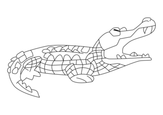 Cocodrilo 06 - Coloreados de animales - Coloriages - 10doigts.fr