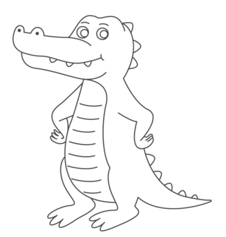 Cocodrilo 07 - Coloreados de animales - Coloriages - 10doigts.fr