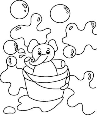 Elefante 01 - Coloreados de animales - Coloriages - 10doigts.fr