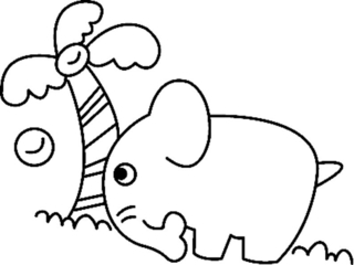 Elefante 05 - Coloreados de animales - Coloriages - 10doigts.fr