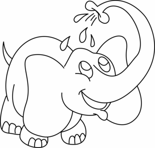 Elefante 07 - Coloreados de animales - Coloriages - 10doigts.fr