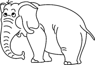 Elefante 09 - Coloreados de animales - Coloriages - 10doigts.fr
