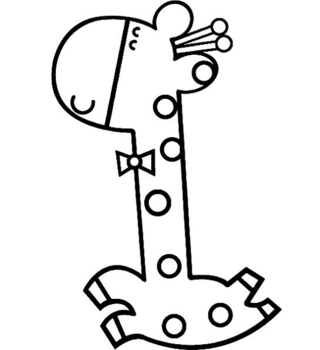 Jirafa 02 - Coloreados de animales - Coloriages - 10doigts.fr