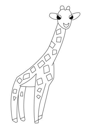 Jirafa 03 - Coloreados de animales - Coloriages - 10doigts.fr