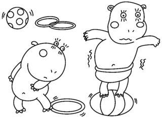 Hipopótamo 02 - Coloreados de animales - Coloriages - 10doigts.fr
