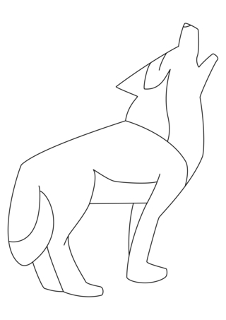 Lobo 01 - Coloreados de animales - Coloriages - 10doigts.fr