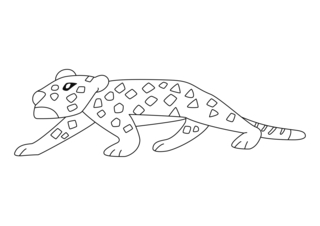 Pantera01 - Coloreados de animales - Coloriages - 10doigts.fr