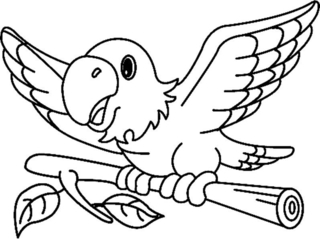 Loro 02 - Coloreados de animales - Coloriages - 10doigts.fr