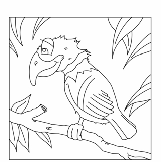 Loro 04 - Coloreados de animales - Coloriages - 10doigts.fr