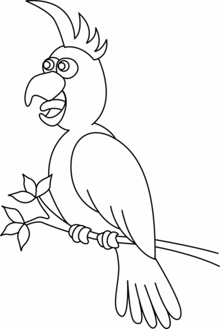 Loro 05 - Coloreados de animales - Coloriages - 10doigts.fr