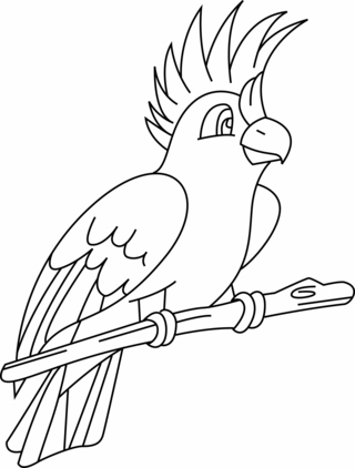 Periquito 002 - Coloreados de animales - Coloriages - 10doigts.fr