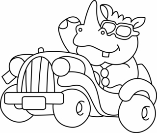 Rinoceronte02 - Coloreados de animales - Coloriages - 10doigts.fr