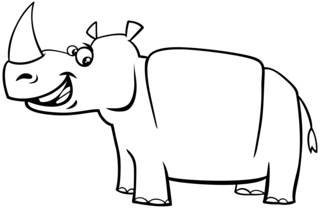 Rinoceronte04 - Coloreados de animales - Coloriages - 10doigts.fr