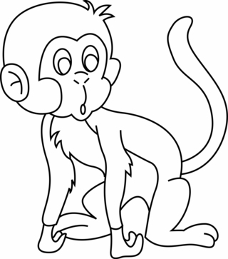 Mono01 - Coloreados de animales - Coloriages - 10doigts.fr