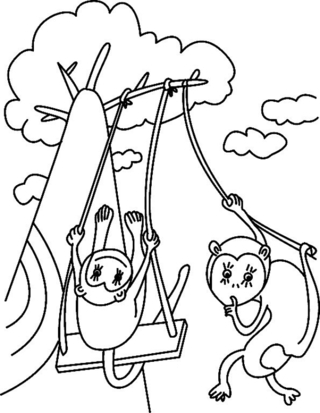 Mono02 - Coloreados de animales - Coloriages - 10doigts.fr