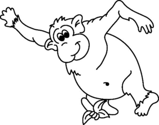 Mono07 - Coloreados de animales - Coloriages - 10doigts.fr
