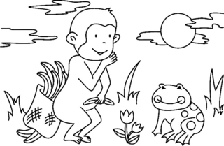 Mono09 - Coloreados de animales - Coloriages - 10doigts.fr