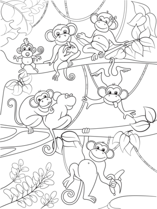 Mono12 - Coloreados de animales - Coloriages - 10doigts.fr