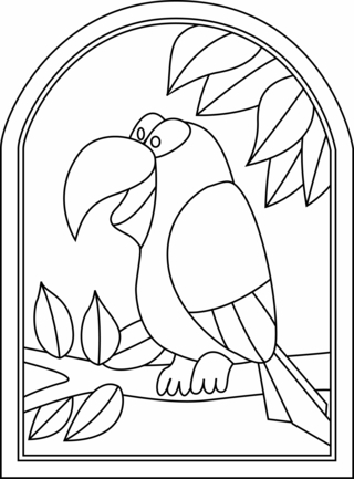 Tucán01 - Coloreados de animales - Coloriages - 10doigts.fr