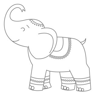 Elefante 15 - Coloreados de animales - Coloriages - 10doigts.fr