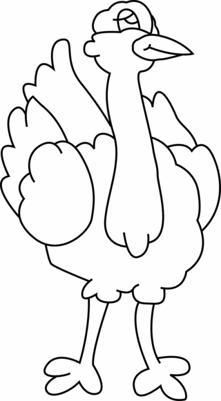 Avestruz 03 - Coloreados de animales - Coloriages - 10doigts.fr