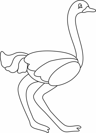Avestruz 04 - Coloreados de animales - Coloriages - 10doigts.fr