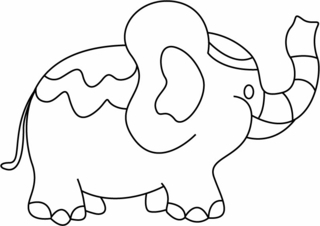Elefante10 - Coloreados de animales - Coloriages - 10doigts.fr