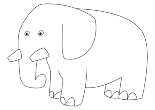 Elefante12 - Coloreados de animales - Coloriages - 10doigts.fr