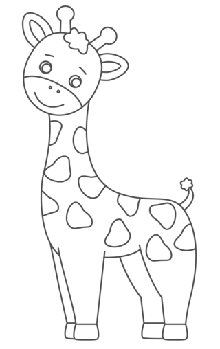 Jirafa05 - Coloreados de animales - Coloriages - 10doigts.fr