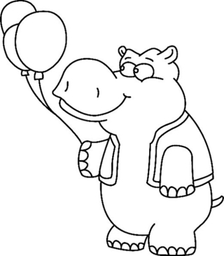 Hipopótamo03 - Coloreados de animales - Coloriages - 10doigts.fr