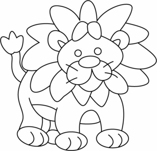 León 01 - Coloreados de animales - Coloriages - 10doigts.fr