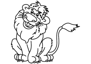 León 03 - Coloreados de animales - Coloriages - 10doigts.fr