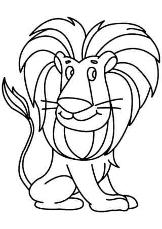 León 04 - Coloreados de animales - Coloriages - 10doigts.fr