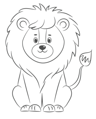 León 07 - Coloreados de animales - Coloriages - 10doigts.fr