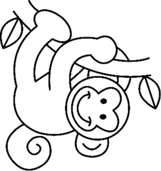 Mono 08 - Coloreados de animales - Coloriages - 10doigts.fr