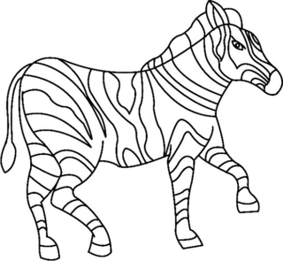 Cebra 02 - Coloreados de animales - Coloriages - 10doigts.fr