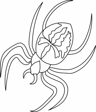 Araña 01 - Coloreados de animales - Coloriages - 10doigts.fr