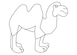 Camello 01 - Coloreados de animales - Coloriages - 10doigts.fr
