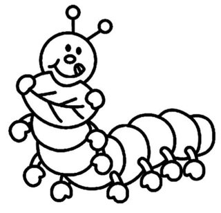 Oruga 01 - Coloreados de animales - Coloriages - 10doigts.fr