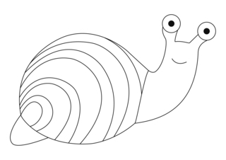 Caracol 04 - Coloreados de animales - Coloriages - 10doigts.fr