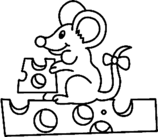 Ratón 02 - Coloreados de animales - Coloriages - 10doigts.fr