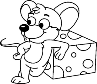 Ratón 05 - Coloreados de animales - Coloriages - 10doigts.fr