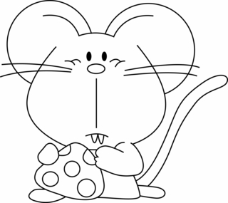 Ratón 06 - Coloreados de animales - Coloriages - 10doigts.fr