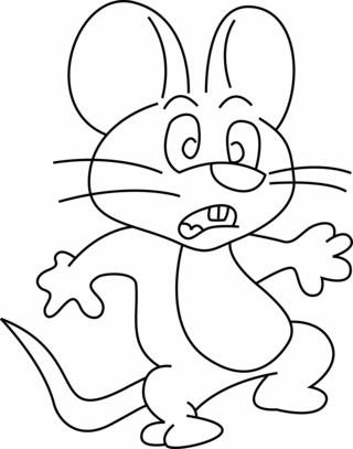 Ratón 07 - Coloreados de animales - Coloriages - 10doigts.fr