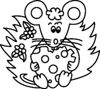 Ratón 10 - Coloreados de animales - Coloriages - 10doigts.fr