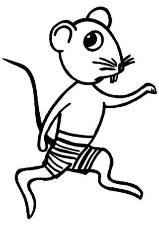 Ratón 13 - Coloreados de animales - Coloriages - 10doigts.fr