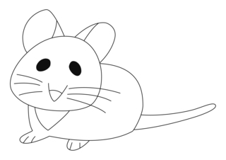 Ratón 14 - Coloreados de animales - Coloriages - 10doigts.fr